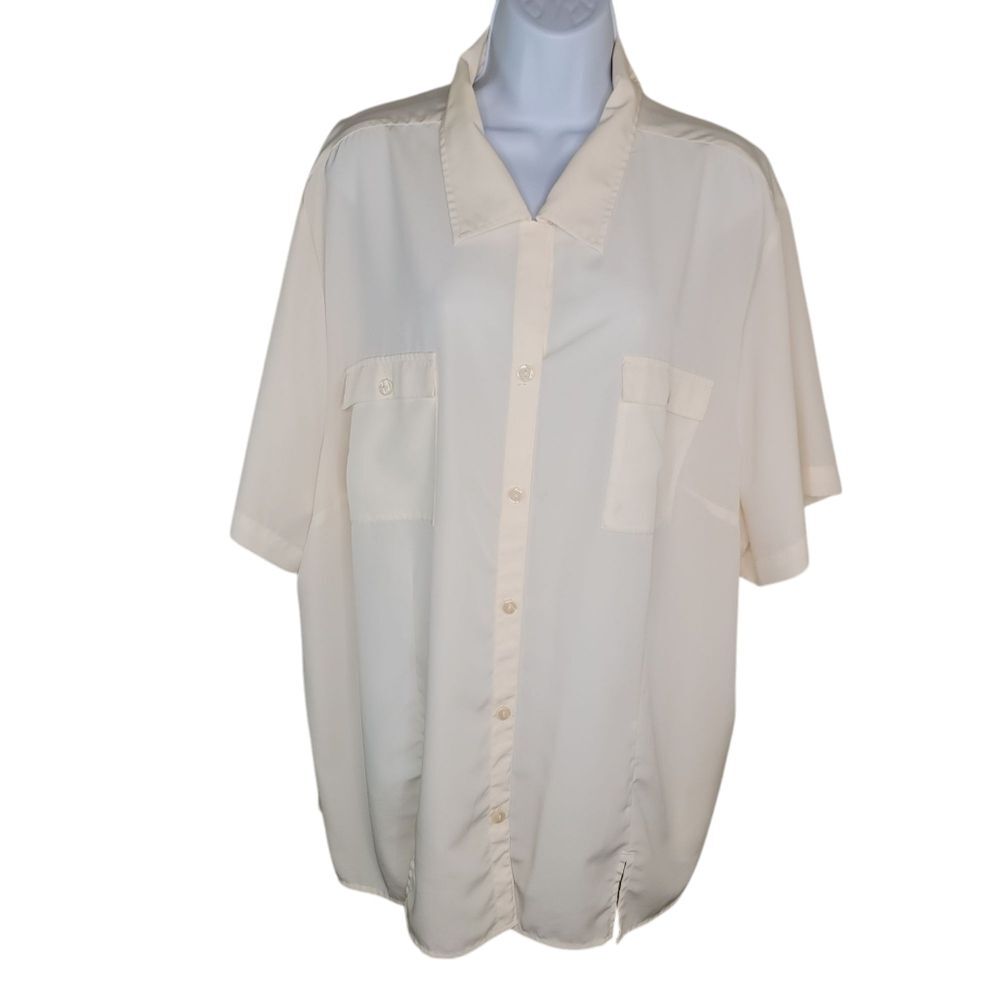 Maggie Barnes Essentials Button Down Blouse Top Size 3x